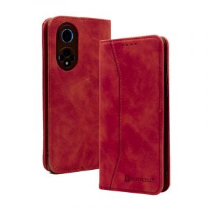 Bodycell PU Leather Wallet θήκη για Huawei Nova 9. Red