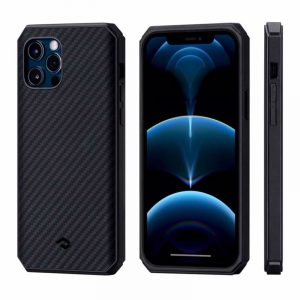 Pitaka MagEZ Case Pro Kevlar θήκη για iPhone 12 Pro. Black/Grey (Twill)