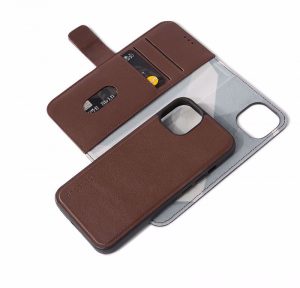 Decoded Leather Detachable Wallet 2in1 θήκη για iPhone 13. Brown