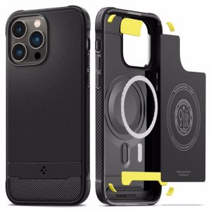 Spigen Rugged Armor MagFit θήκη για iPhone 14 Pro. Matte Black