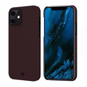 Pitaka MagCase Aramid Kevlar για το iPhone 12. Black/Red (Plain)