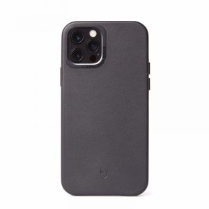 Decoded Leather Back Cover with Magsafe θήκη για iPhone 12 Pro/ 12. Black