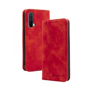 Bodycell PU Leather Wallet θήκη για OnePlus Nord CE 5G. Red