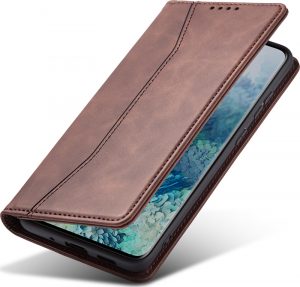 Bodycell PU Leather Wallet θήκη για Samsung Galaxy S21 Ultra. Brown