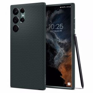 Spigen Liquid Air θήκη για Samsung Galaxy S22 Ultra. Abyss Green