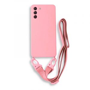 Bodycell Silicon θήκη με λουράκι για Samsung Galaxy S21 Plus. Pink