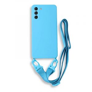 Bodycell Silicon θήκη με λουράκι για Samsung Galaxy S21 Plus. Light Blue