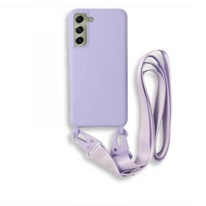 Bodycell Silicon θήκη με λουράκι για Samsung Galaxy S21 FE. Violet