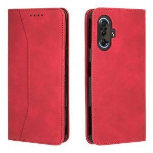 Bodycell PU Leather Wallet θήκη για Xiaomi Pocophone F3 GT. Red