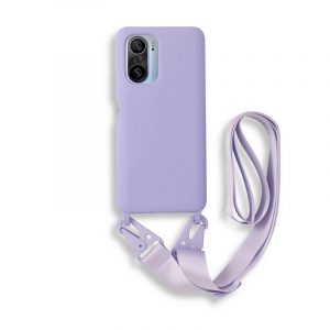 Bodycell Silicon θήκη με λουράκι για Xiaomi Pocophone F3. Violet