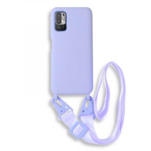 Bodycell Silicon θήκη με λουράκι για Xiaomi Poco M3 Pro 5G / Redmi Note 10 5G. Violet