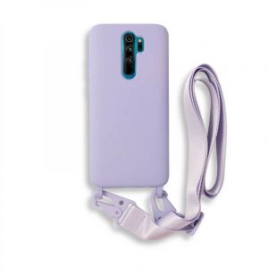 Bodycell Silicon θήκη με λουράκι για Xiaomi Redmi Note 8 Pro. Violet