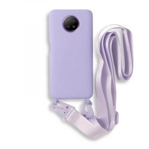 Bodycell Silicon θήκη με λουράκι για Xiaomi Redmi Note 9T 5G. Violet