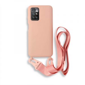 Bodycell Silicon θήκη με λουράκι για Xiaomi Redmi 10. Pink