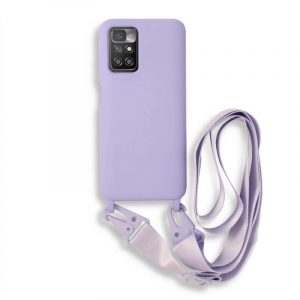 Bodycell Silicon θήκη με λουράκι για Xiaomi Redmi 10. Violet