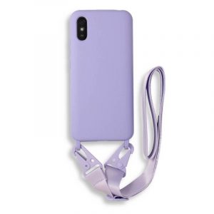 Bodycell Silicon θήκη με λουράκι για Xiaomi Redmi 9A. Violet