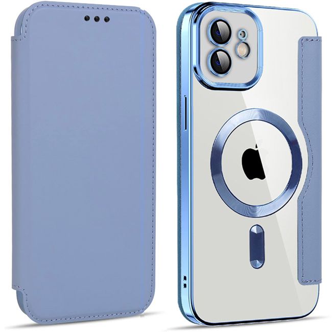 Θήκη Orso Flip Camera Protection Magsafe Bare Look Cyan iPhone 11