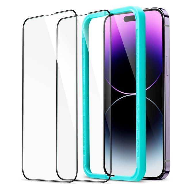 ESR Armorite™ Ultra-Tough Tempered Glass iPhone 14 Pro (2-Pack With Easy Installation Frame)
