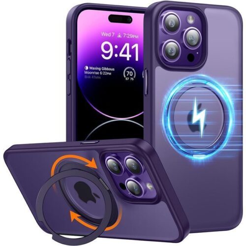 Θήκη Torras Ostand Pro MagSafe Kickstand Dark Purple iPhone 14 Pro