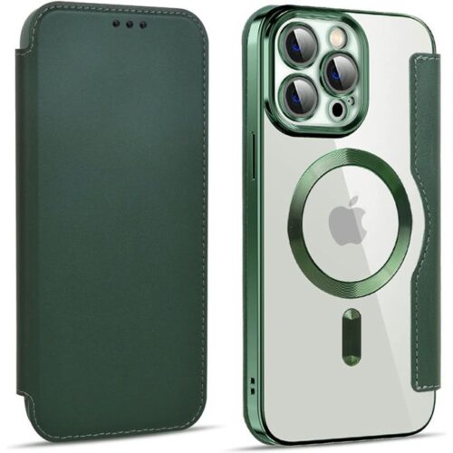 Θήκη Orso Flip Camera Protection Magsafe Bare Look Green iPhone 15 Pro
