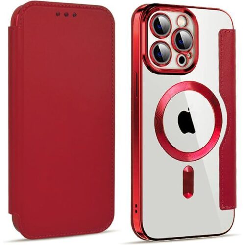 Θήκη Orso Flip Camera Protection Magsafe Bare Look Red iPhone 14 Pro
