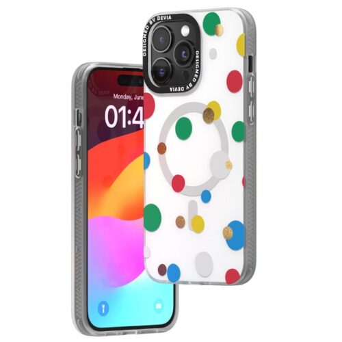 Θήκη Devia Polka Series White iPhone 15 Pro Max
