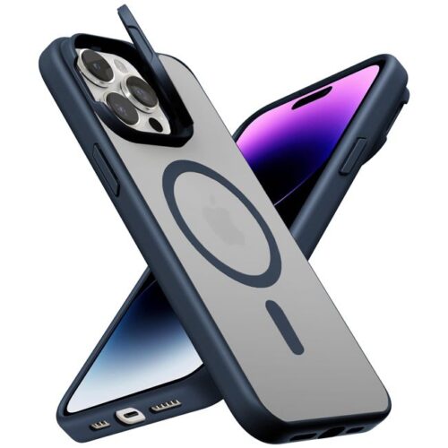 Θήκη Orso Hybrid Camera Protection Stand MagSafe Frosted Blue iPhone 15 Pro