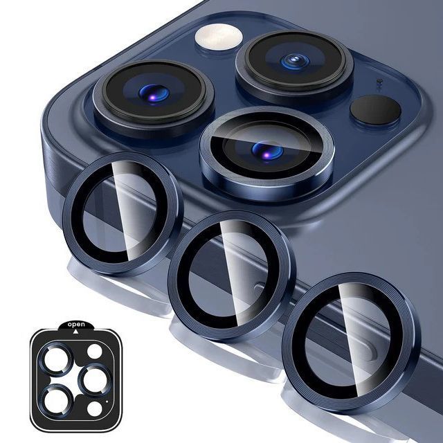 Orso Lens Camera Tempered Glass Blue iPhone 15 Pro/15 Pro Max