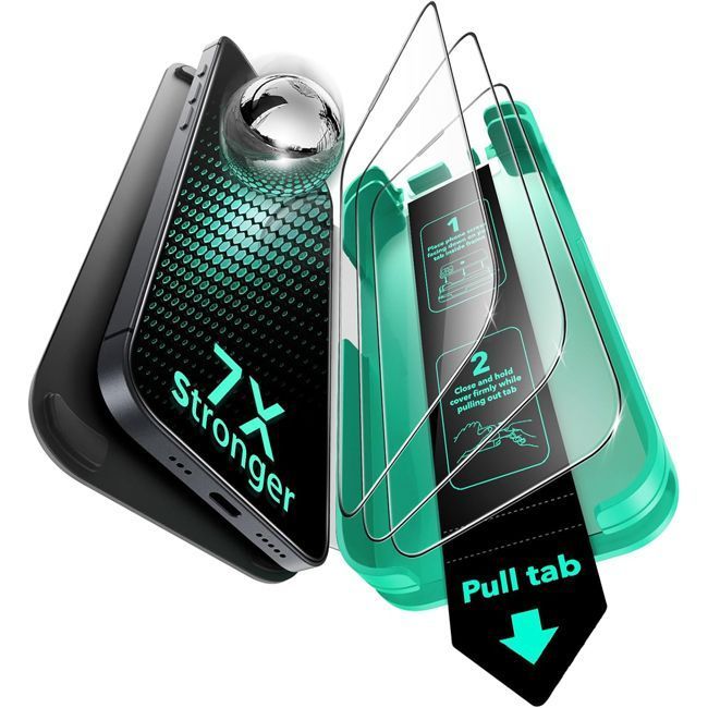 ESR Armorite Ultra-Tough Tempered Glass iPhone 16 Pro (3-Pack With Easy Installation Tray)