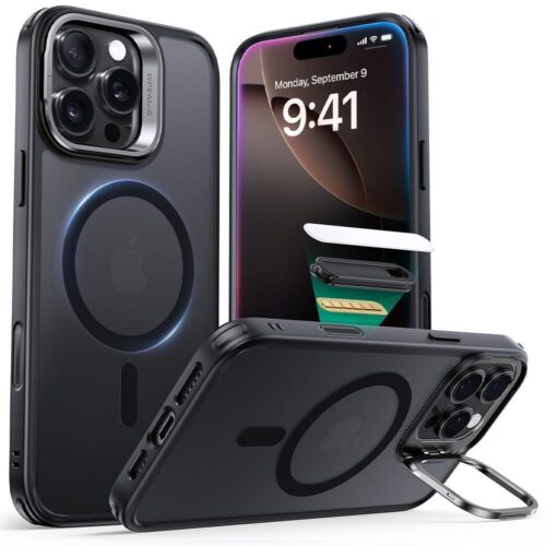 Θήκη ESR Classic Hybrid with Stash Stand (Camera Control Button) HaloLock MagSafe Frosted Black iPhone 16 Pro Max