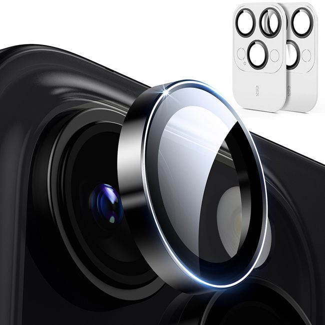 (2-Pack) ESR Armorite Tempered Glass Camera Lens Black iPhone 16 Pro/16 Pro Max