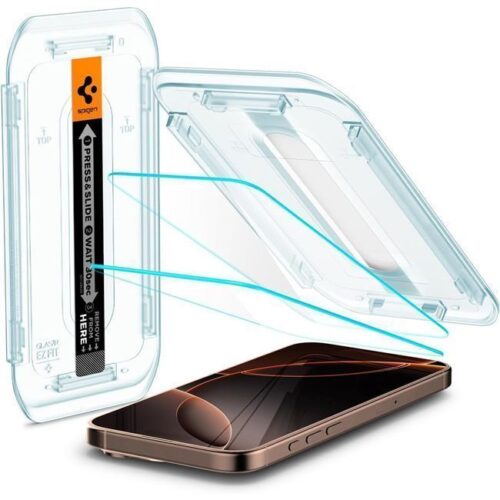 Spigen EZ Fit GLAS.tR Sensor Protected Tempered Glass iPhone 17 Pro Max/16 Pro Max (2-Pack)