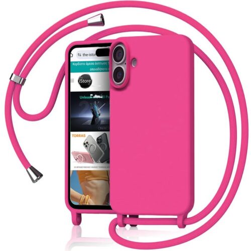 Θήκη Orso Cloud Κορδόνι Hot Pink iPhone 16