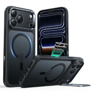 Θήκη ESR Classic Hybrid with Stash Stand (Camera Control Button) HaloLock MagSafe Frosted Black iPhone 17 Pro Max