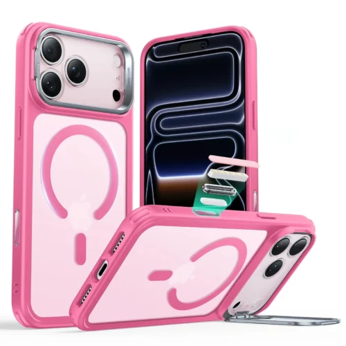 Θήκη ESR Classic Hybrid with Stash Stand (Camera Control Button) HaloLock MagSafe Frosted Pink iPhone 17 Pro Max