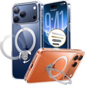 Θήκη Torras Ostand Spin MagSafe Clear iPhone 17 Pro Max