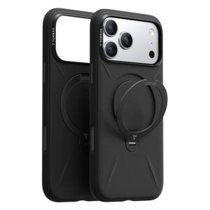Θήκη Torras Ostand Spin Silicone MagSafe Obsidian Black iPhone 17 Pro Max