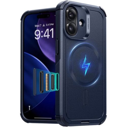 Θήκη ESR Cyber Tough with Camera Control Button Magsafe Blue iPhone 17