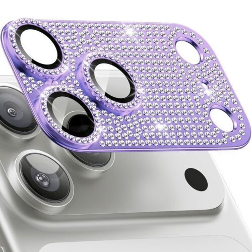 Orso Full Cover 9H Camera Protector Diamonds Violet iPhone 17 Pro Max