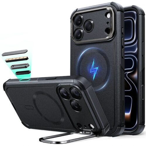 Θήκη ESR Cyber Tough (Stash Stand, Camera Control Button) Magsafe Black iPhone 17 Pro Max