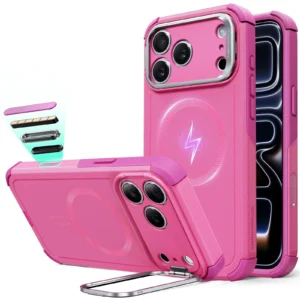 Θήκη ESR Cyber Tough (Stash Stand, Camera Control Button) Magsafe Rosy Pink iPhone 17 Pro Max