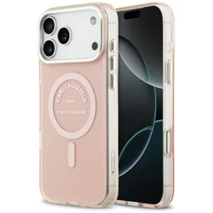 Θήκη Karl Lagerfeld IML Karl RSG Logo MagSafe Pink iPhone 17 Pro Max