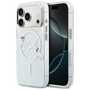 Θήκη Karl Lagerfeld IML Choupettes Karl Script Logo MagSafe Clear iPhone 17 Pro Max