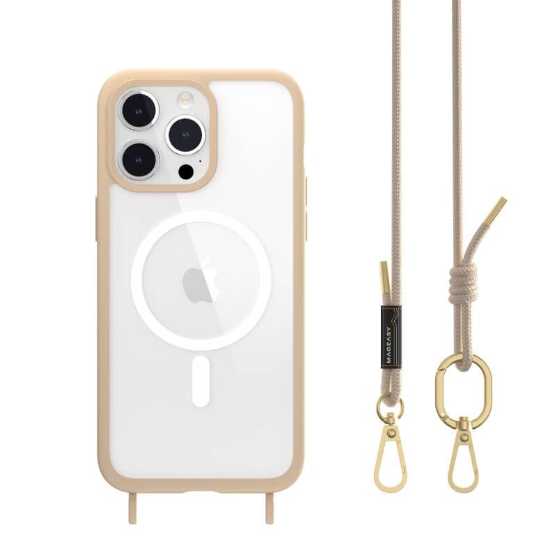 Θήκη MagEasy Roar M with Strap Magsafe Beige iPhone 15 Pro Max