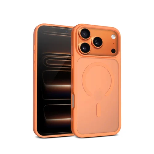 Θήκη Crong Hybrid Matte MagSafe Orange iPhone 17 Pro