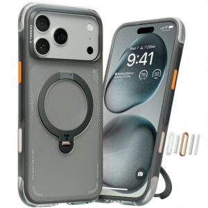 Θήκη Torras Ostand Spin Air Q3 MagSafe Kickstand Shadow Black iPhone 17 Pro Max
