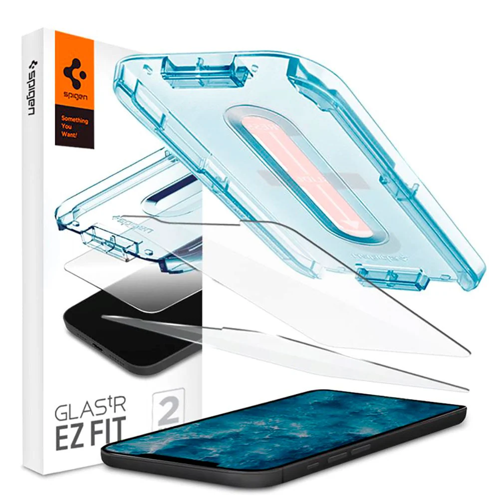 Spigen EZ Fit GLAS.tR Sensor Protected Tempered Glass iPhone 12/12 Pro (2-Pack)