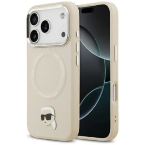 Θήκη Karl Lagerfeld Karl Pin MagSafe Beige iPhone 17 Pro Max