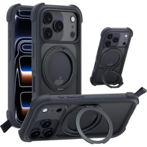 Θήκη MagEasy Odyssey Stand M Magsafe Leatherette Midnight iPhone 17 Pro Max