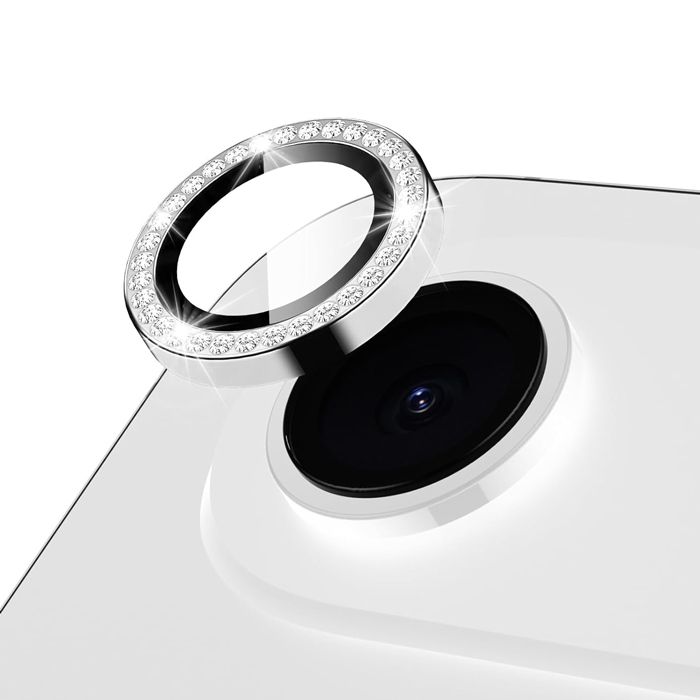 Orso Lens Camera Tempered Glass Silver Diamonds iPhone Air